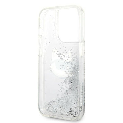Karl Lagerfeld KLHCP14LLNHCCS iPhone 14 Pro 6.1" silver/silver hardcase Glitter Choupette Head