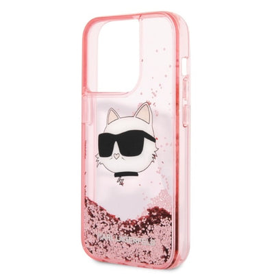 Karl Lagerfeld KLHCP14XLNCHCP iPhone 14 Pro Max 6.7" pink/pink hardcase Glitter Choupette Head