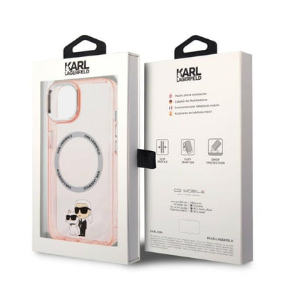 Karl Lagerfeld KLHMP14MHNKCIP iPhone 14 Plus 6.7" hardcase pink/pink Iconic Karl&amp;Choupette Magsafe