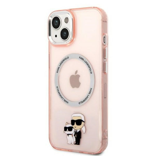 Karl Lagerfeld KLHMP14SHNKCIP iPhone 14 6.1" hardcase pink/pink Iconic Karl&amp;Choupette Magsafe