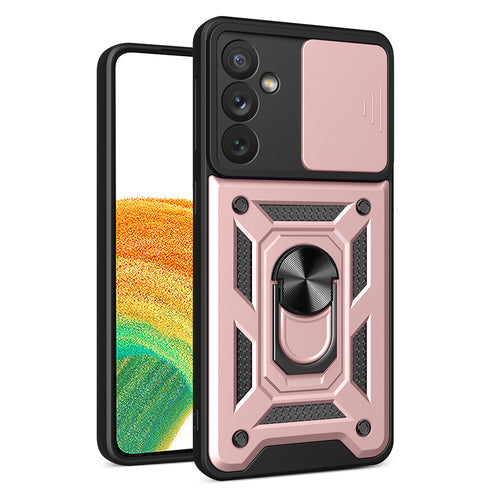 Hybrid Armor Camshield case for Samsung Galaxy A14 armored case with camera cover pink — Hurtel