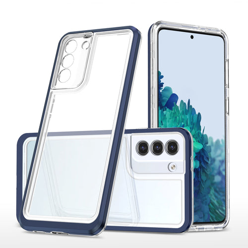 Clear 3in1 case for Samsung Galaxy S23 silicone cover with frame blue — Hurtel