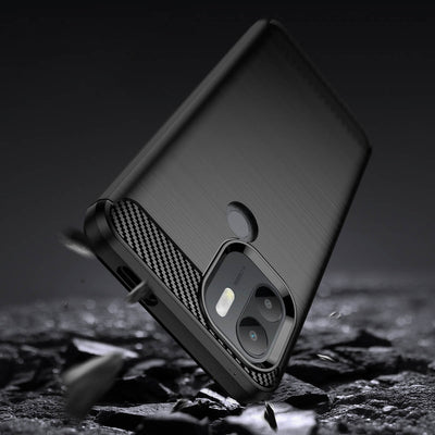 Carbon Case case for Xiaomi Redmi A1+ flexible silicone carbon cover black — Hurtel