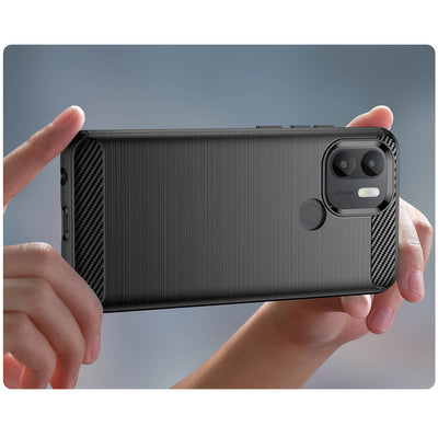 Carbon Case case for Xiaomi Redmi A1+ flexible silicone carbon cover black — Hurtel