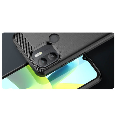Carbon Case case for Xiaomi Redmi A1+ flexible silicone carbon cover black — Hurtel