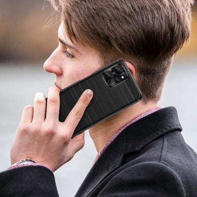 Carbon Case for Realme 10 5G / Realme 9i 5G Flexible Silicone Carbon Cover Black — Hurtel