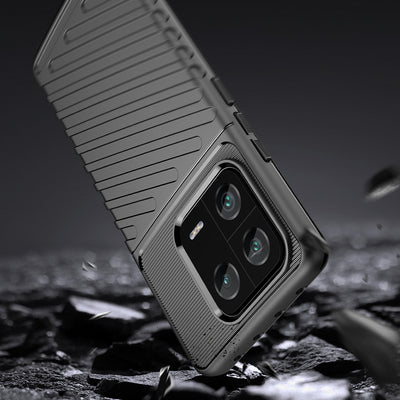 Thunder Case case for Xiaomi 13 Pro silicone armor case black — Hurtel