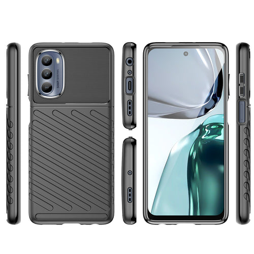 Thunder Case for Motorola Moto G62 5G silicone armor case black — Hurtel