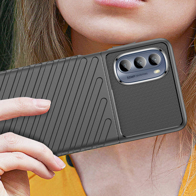 Thunder Case for Motorola Moto G62 5G silicone armor case black — Hurtel