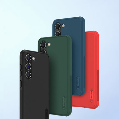 Nillkin Super Frosted Shield Pro case for Samsung Galaxy S23+ armored cover + phone stand blue