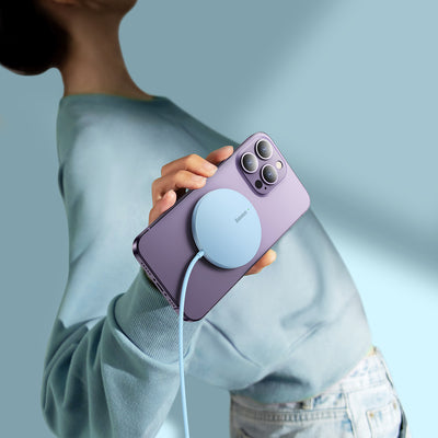 Baseus Simple Mini3 magnetic charger MagSafe Qi 15W blue