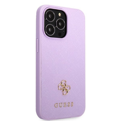 Guess GUHCP13XPS4MU iPhone 13 Pro Max 6.7" purple/purple hardcase Saffiano 4G Small Metal Logo