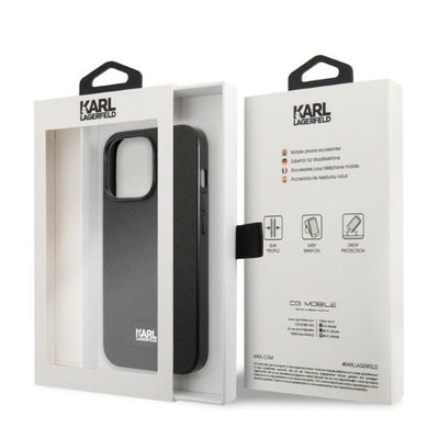 Karl Lagerfeld KLHCP13LSFMP2K iPhone 13 Pro / 13 6.1" hardcase black/black Saffiano Plaque