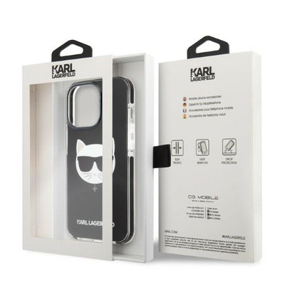Karl Lagerfeld KLHCP13LTPECK iPhone 13 Pro / 13 6.1" hardcase black/black Choupette Head