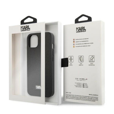 Karl Lagerfeld KLHCP13SSFMP2K iPhone 13 mini 5.4" hardcase black/black Saffiano Plaque