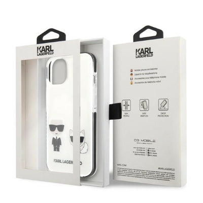 Karl Lagerfeld KLHCP13STPEKCW iPhone 13 mini 5.4" hardcase white/white Karl&amp;Choupette
