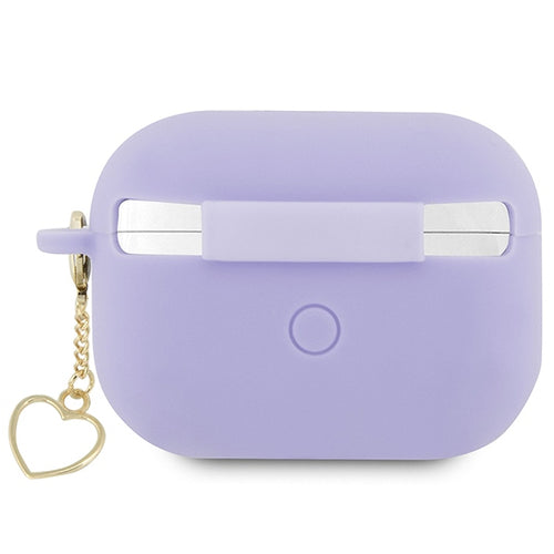 Guess GUAP2LSCHSU AirPods Pro 2 cover purple/purple Silicone Charm Heart Collection