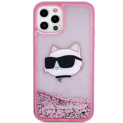 Karl Lagerfeld KLHCP12MLNCHCP iPhone 12/ 12 Pro 6.1" pink/pink hardcase Glitter Choupette Head