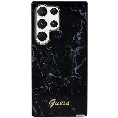 Guess GUHCS23LPCUMAK S23 Ultra S918 black/black hardcase Marble