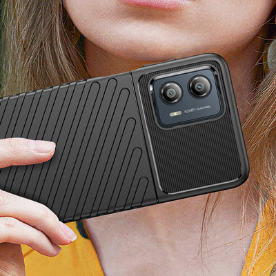 Thunder Case case for Motorola Moto G53 silicone armor case black — Hurtel