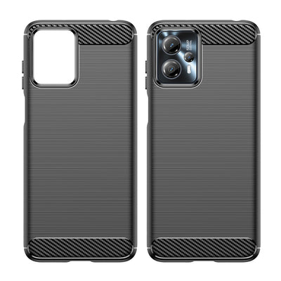 Carbon Case for Motorola Moto G13 flexible silicone carbon cover black — Hurtel