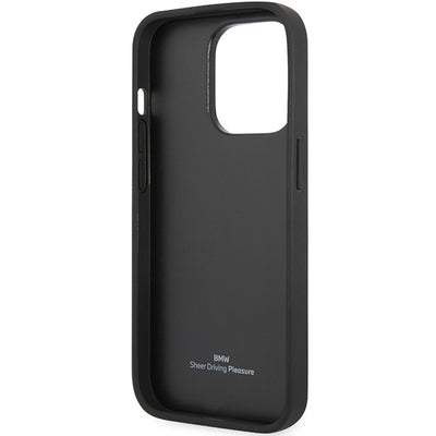 Case BMW BMHCP14L22RQDK iPhone 14 Pro 6.1" black/black Leather Quilted