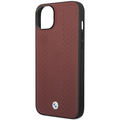Case BMW BMHCP14S22RFGR iPhone 14 6.1" Burgundy/burgundy Leather Diamond Pattern