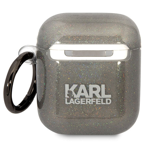 Karl Lagerfeld KLA2HNKCTGK Airpods 1/2 cover black/black Gliter Karl&amp;Choupette