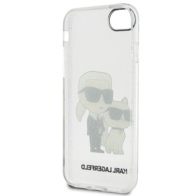 Karl Lagerfeld KLHCI8HNKCTGT iPhone 7/8/ SE 2020 / SE 2022 transparent hardcase Gliter Karl&amp;Choupette