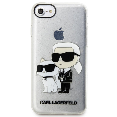 Karl Lagerfeld KLHCI8HNKCTGT iPhone 7/8/ SE 2020 / SE 2022 transparent hardcase Gliter Karl&amp;Choupette