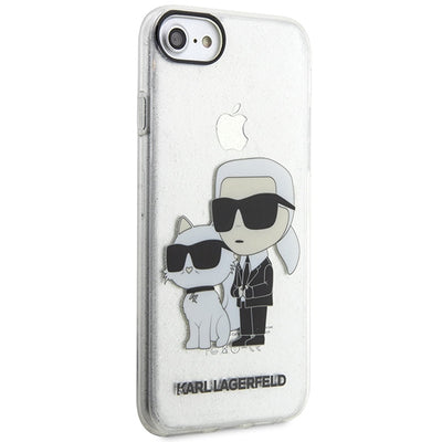 Karl Lagerfeld KLHCI8HNKCTGT iPhone 7/8/ SE 2020 / SE 2022 transparent hardcase Gliter Karl&amp;Choupette