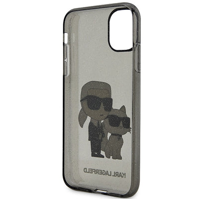 Karl Lagerfeld KLHCN61HNKCTGK iPhone 11 / Xr 6.1" black/black hardcase Gliter Karl&amp;Choupette