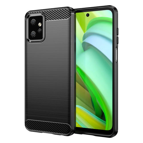 Carbon Case for Motorola Moto G Power 2023 flexible silicone carbon cover black — Hurtel