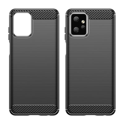 Carbon Case for Motorola Moto G Power 2023 flexible silicone carbon cover black — Hurtel