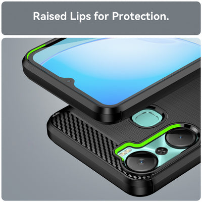 Carbon Case case for Infinix Hot 12 Pro flexible silicone carbon cover black — Hurtel