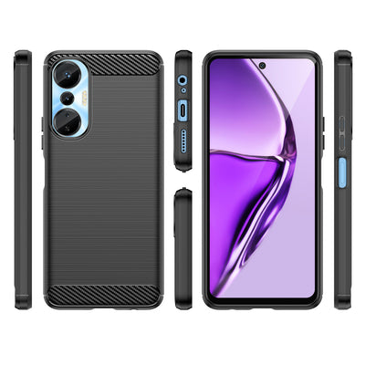 Carbon Case case for Infinix Hot 20S flexible silicone carbon cover black — Hurtel
