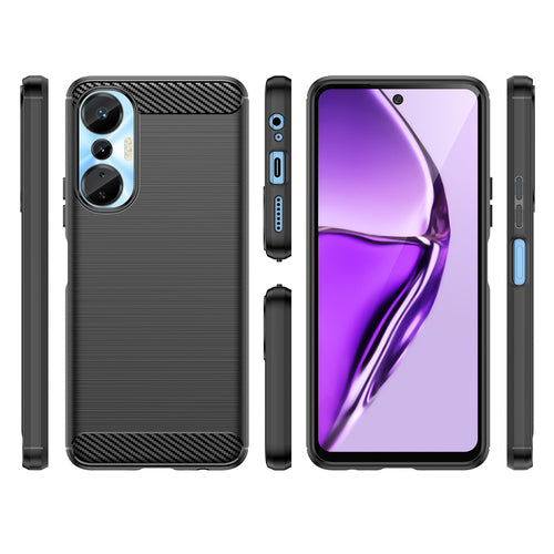 Carbon Case case for Infinix Hot 20S flexible silicone carbon cover black — Hurtel