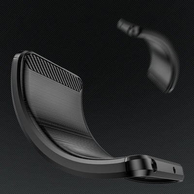 Carbon Case case for Infinix Hot 20S flexible silicone carbon cover black — Hurtel