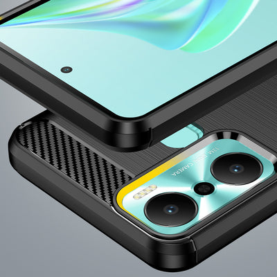 Carbon Case case for Infinix Hot 20 Play flexible silicone carbon cover black — Hurtel