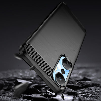 Carbon Case case for Infinix Hot 20 flexible silicone carbon cover black — Hurtel