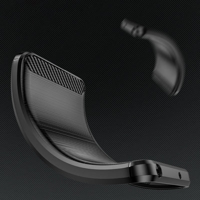 Carbon Case case for Infinix Hot 20 flexible silicone carbon cover black — Hurtel