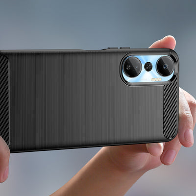 Carbon Case case for Infinix Hot 20 flexible silicone carbon cover black — Hurtel
