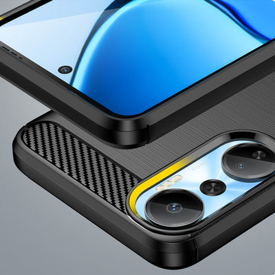 Carbon Case case for Infinix Hot 20 flexible silicone carbon cover black — Hurtel