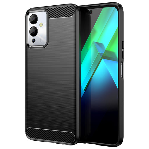 Carbon Case case for Infinix Note 12i flexible silicone carbon cover black — Hurtel