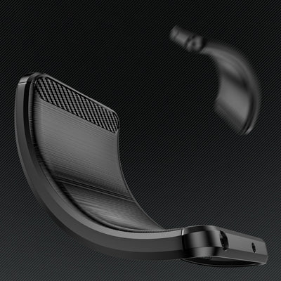 Carbon Case case for Honor Play 40 Plus / Honor X7a flexible silicone carbon cover black — Hurtel