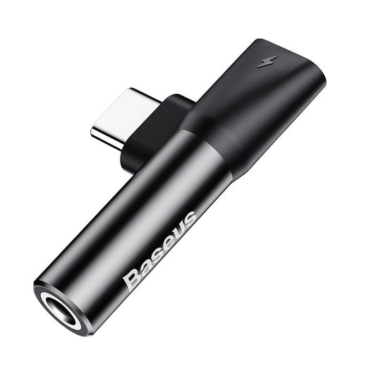 Baseus Audio Adapter USB-C to Mini Jack 3.5mm + USB-C (black) - Product Image 1
