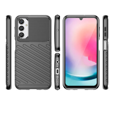 Thunder Case case for Samsung Galaxy A24 4G silicone armor case black — Hurtel