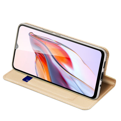 Dux Ducis Skin Pro Case For Xiaomi Redmi 11A / Poco C55 / Redmi 12C Cover Flip Card Wallet Stand Gold