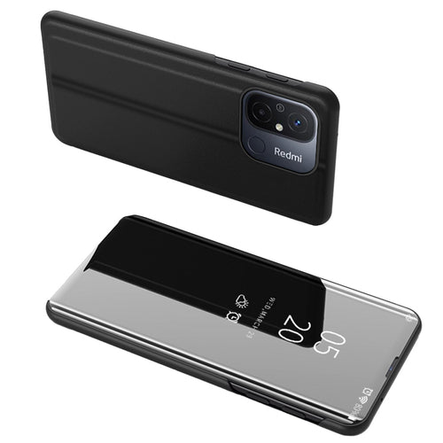 Clear View Case cover for Xiaomi Redmi 11A / Poco C55 / Redmi 12C flip case black — Hurtel