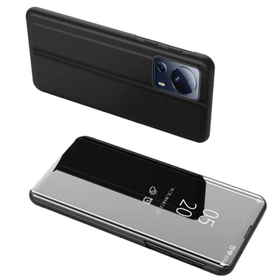 Clear View Case cover for Xiaomi 13 Lite cover with a flap black — Hurtel